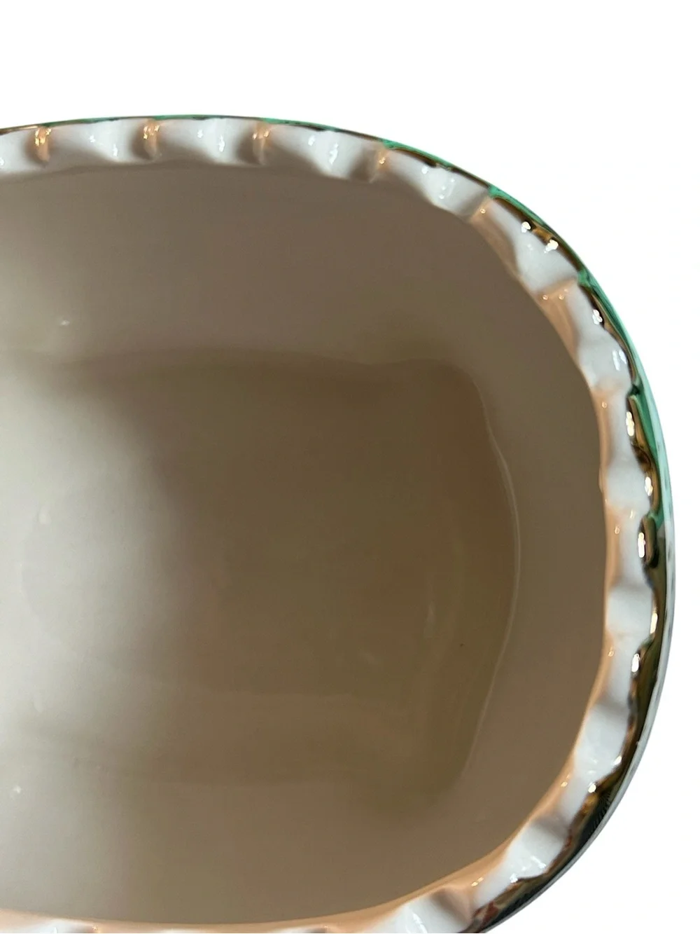 Signature White & Gold Ceramic Hedgehog Bowl EUC Whimsy China Animal Print